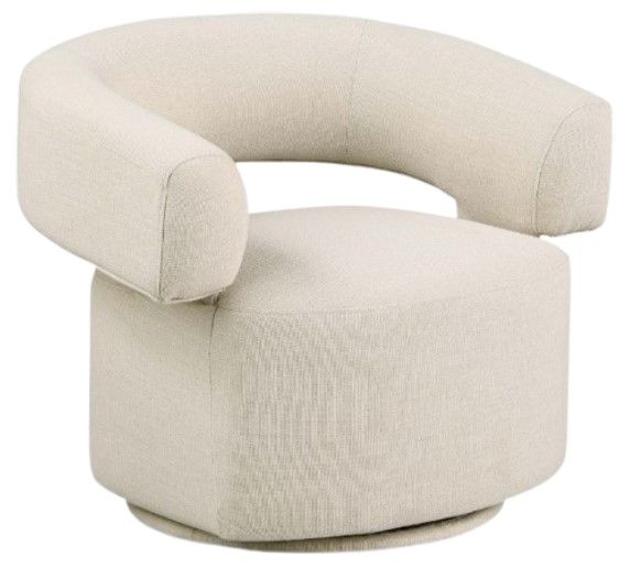Meridian Furniture Niya Beige Swivel Accent Chair-0