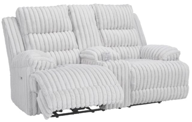 Signature Design by Ashley® Technique Alloy Double Power Reclining Loveseat and Console-3