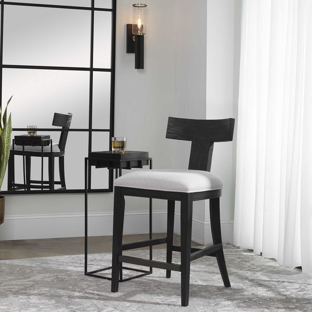 Uttermost® Idris Charcoal Counter Stool-1