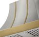 AGA Cascade 36" Stone Blue Wall Mounted Range Hood  with Antique Brass Trim-1
