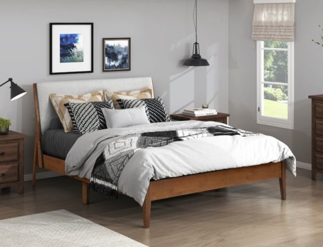 Homelegance® Jasper Chestnut/Light Gray Full Platform Bed-1