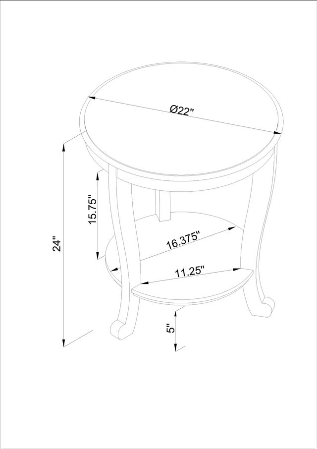 Powell® Marissa Hazelnut Brown Accent Side Table-2