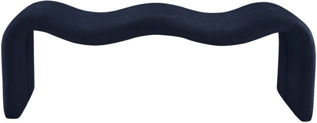 Meridian Furniture Willow Navy Chenille Bench-1