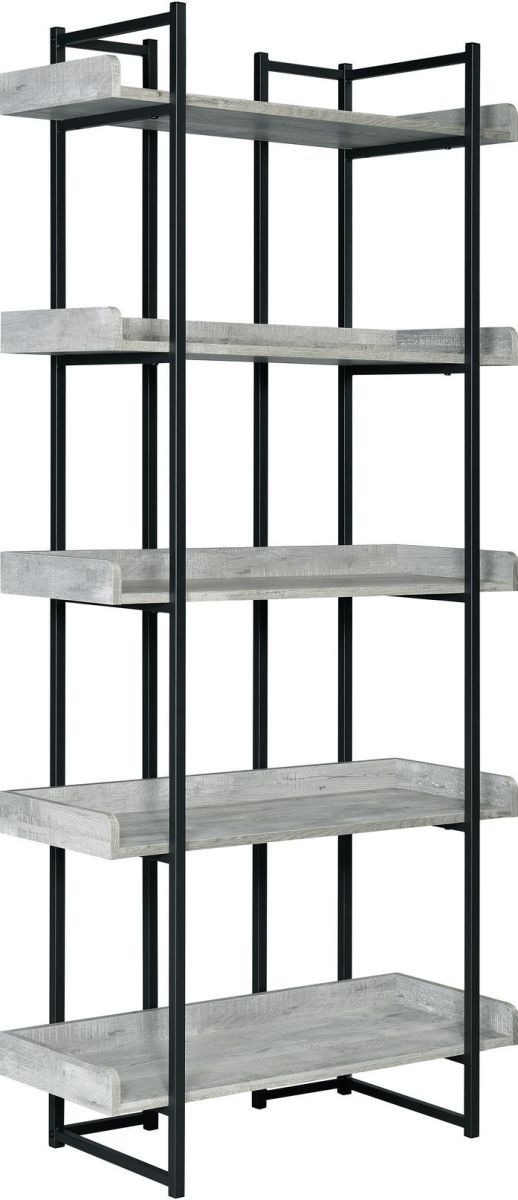 Elements International Preston Gray Bookshelf-0