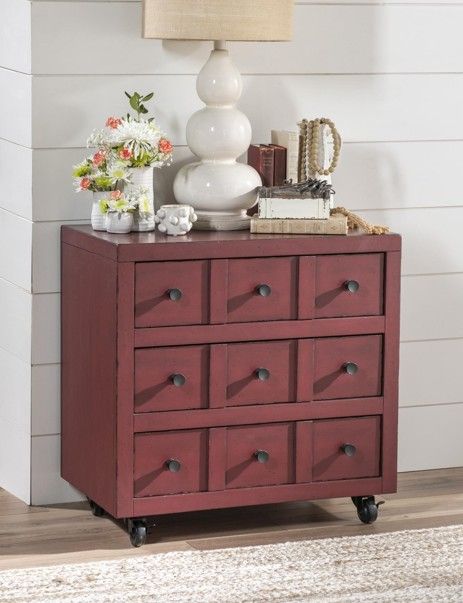 Legacy Classic Vintage Market Spiced Apple 3-Drawer Nightstand-1