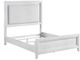 Coaster® Marielle 4-Piece Distressed White Eastern King Panel Bedroom Set-1