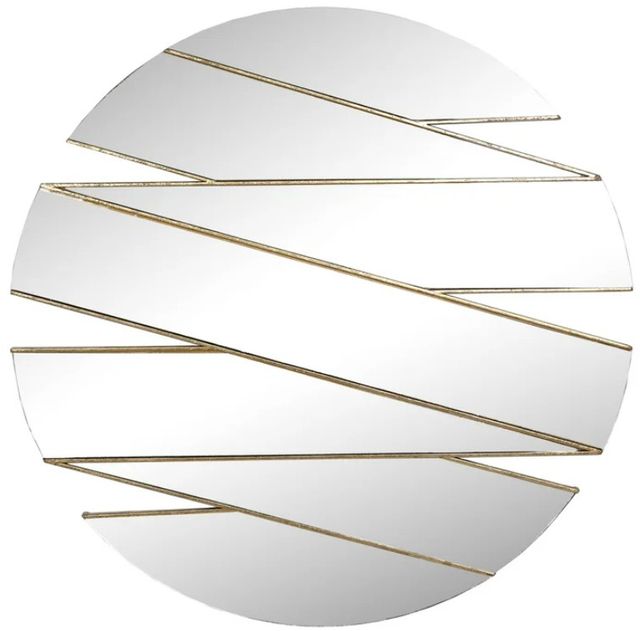 Stylecraft Gold Ribboned Round Wall Mirror -0