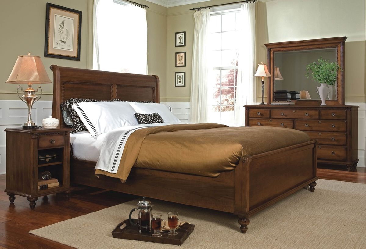 Durham furniture sleigh bed discount