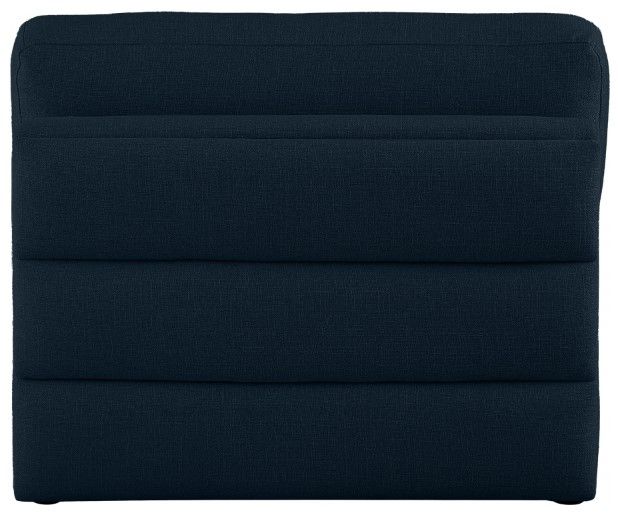Meridian Furniture Beckham Navy Linen Polyester Modular Armless Chair-3