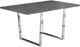 Monarch Specialties Inc. Grey Wood Top Dining Table with Chrome Base-0