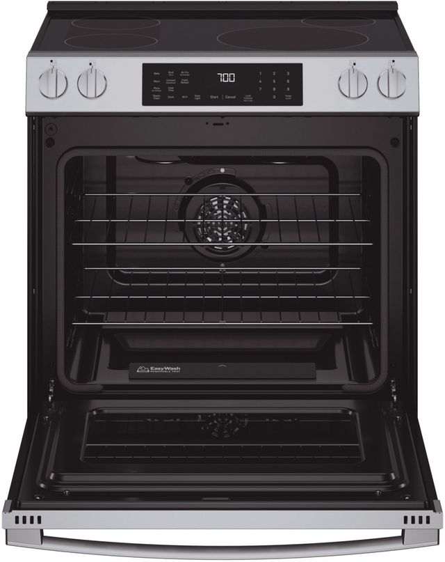 GE Profile™ 30" Fingerprint Resistant Stainless Steel Smart Slide In Induction Range with No Preheat Air Fry and EasyWash™ Oven Tray-2