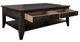 International Furniture Direct Dark Teak Stained Dark Cocktail Table-2