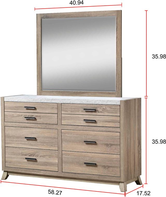Crown Mark Tilston Light Brown Dresser-2