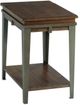 Hammary® Composite Espresso Charging Chairside Table with Antique Nickel Frame-0