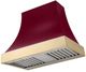 AGA Cascade 36" Cranberry Wall Mounted Range Hood  with Polished Brass Trim-0