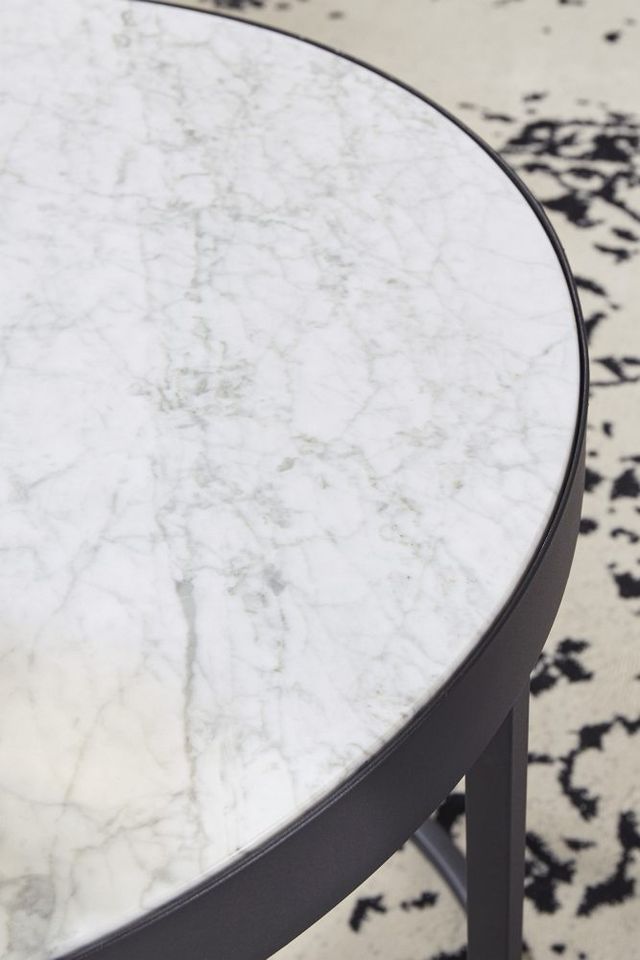 Signature Design by Ashley® Windron White End Table with Black Metal Base-2