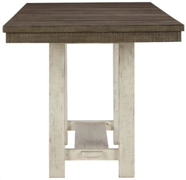 Benchcraft® Brewgan Brown Counter Height Dining Table with Whitewash Legs-3