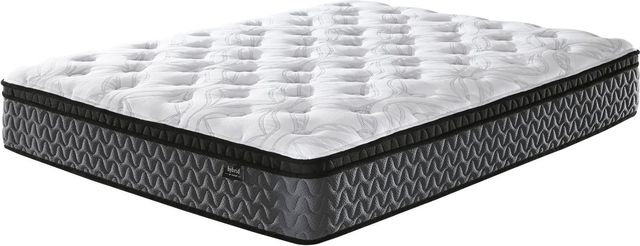 Sierra Sleep® by Ashley® Peak 12" Hybrid Euro Top Medium King Mattress in a Box and Foundation Set-1