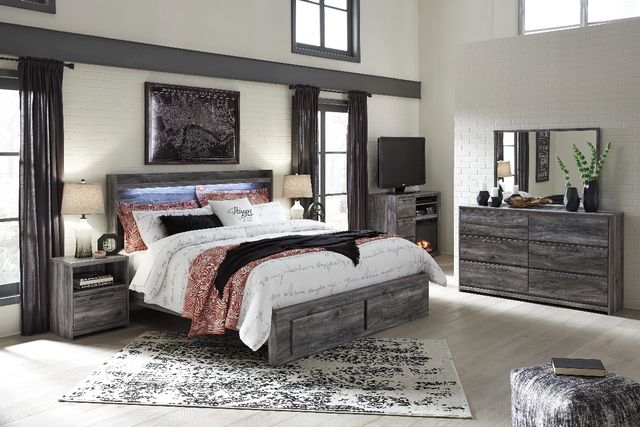 Signature Design by Ashley® Baystorm Gray Queen 2-Drawer Storage Panel Bed-5