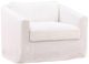 Dovetail Furniture Violeta White Sofa Chair-0
