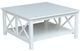 John Thomas Furniture® Hampton Pure White Square Coffee Table-0