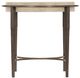 Bernhardt Barclay White Travertine Side Table with Antique Pewter Base-4