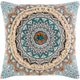 Surya Dayna Bright Blue 18"x18" Toss Pillow with Polyester Insert-0