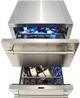 Alfresco™ PolarCore™ 24" 5.6 Cu. Ft. Stainless Steel Outdoor Two-Drawer Under the Counter Refrigerator-1