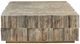 Century® Grand Tour Furniture Amara Natural Silver Cocktail Table with Brass Base-1