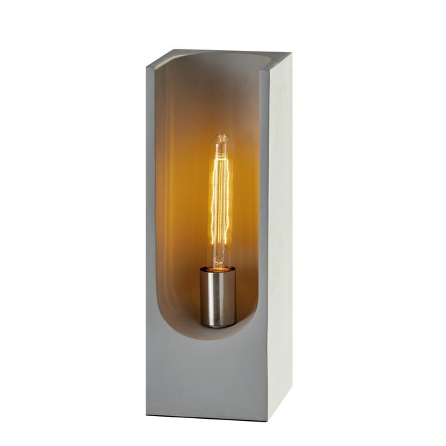 Adesso® Clyde Gray Cement Tall Table Lantern-0