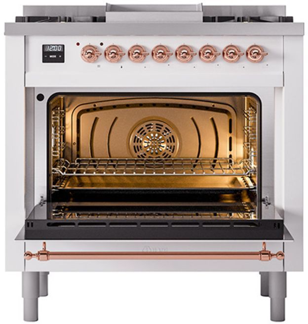 Ilve® Nostalgie II Series 36" Custom RAL Color Pro Style Dual Fuel Range-1
