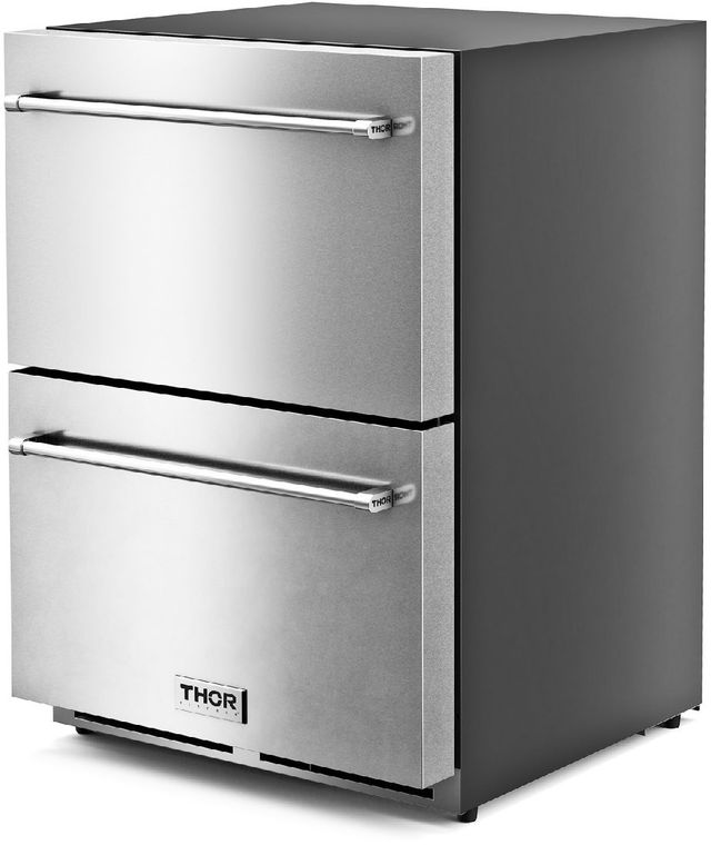 Thor Kitchen 3.4 Cu. Ft. Anti-Fingerprint Stainless Steel Indoor/Outdoor Freezer Drawer-3