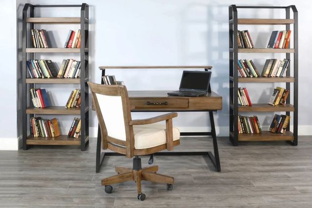 Sunny Designs™ Doe Valley Buckskin Bookcase with Metal Frame-1