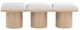 Meridian Furniture Pavilion 3-Piece Cream/Natural 54" Modular Bench-1