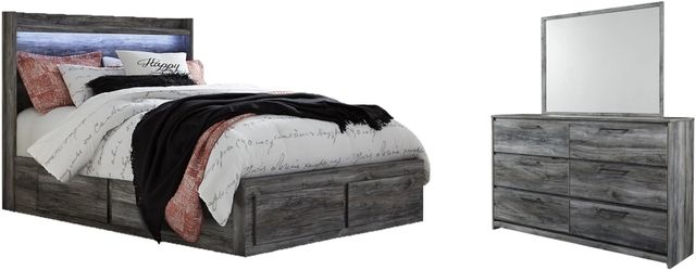Signature Design by Ashley® Baystorm 3-Piece Gray Queen Panel Bed Set-0