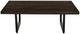 International Furniture Direct Raramuri Stained Dark 55" Cocktail Table with Black Base-3
