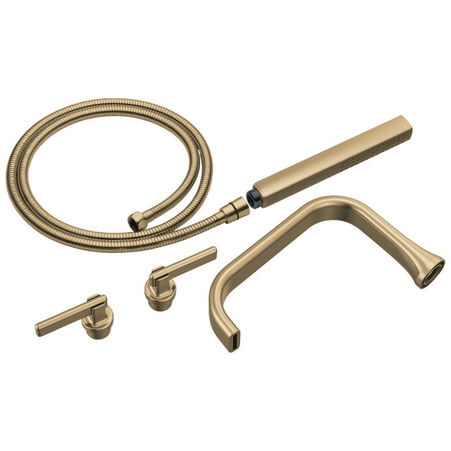 Brizo Allaria® Brilliance® Luxe Gold® 2-Handle Tub Filler Trim Kit with Lever Handles-0