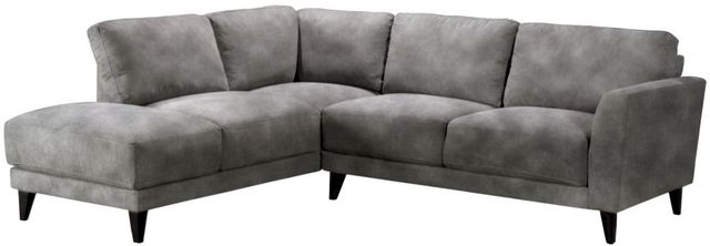 Mazin Furniture Dorian 2-Piece Grey Left-Arm Facing Loveseat Sectional and Chaise-0