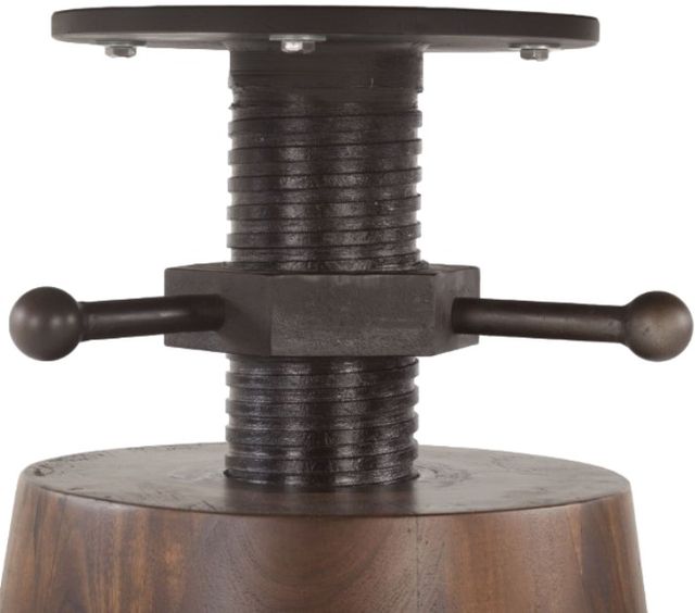 Home Trends & Design Industrial Modern Antique Zinc/Walnut Adjustable Dining Table-2
