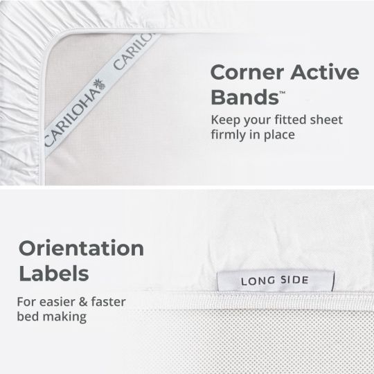 Cariloha Retreat 4-Piece White Lyocell California King Sheet Set-4