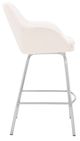 Armen Living Aura White 26" Swivel Counter Stool-1