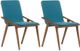 VIG Furniture Zeppelin 2-Piece Blue/Walnut Modern Dining Chair Set-0