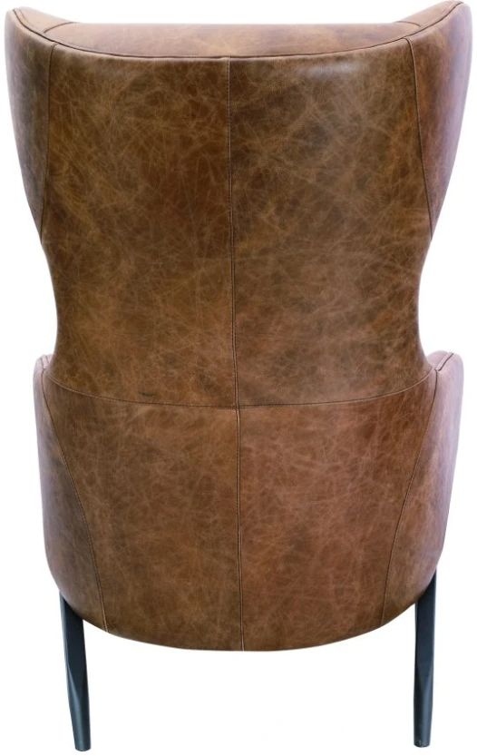 Moe's Home Collection Amos Creamy Cappuccino Leather Accent Chair-2