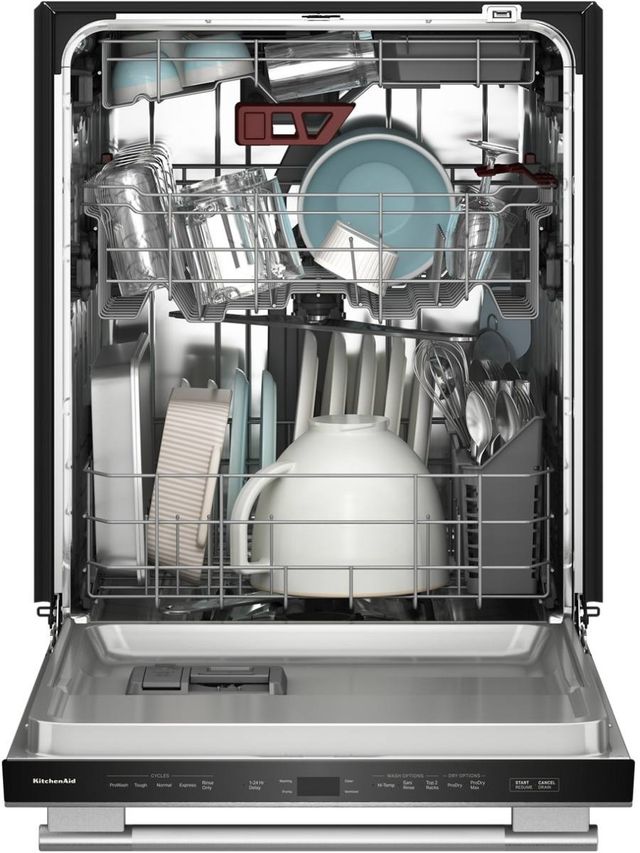 KitchenAid® 24" PrintShield™ Stainless Steel  Control Built-In Dishwasher with Third Level Jet Rack and 40+ Total Wash Jets-2