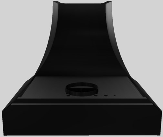 Vent-A-Hood® Designer Series 36" Black Wall Mounted Range Hood-3