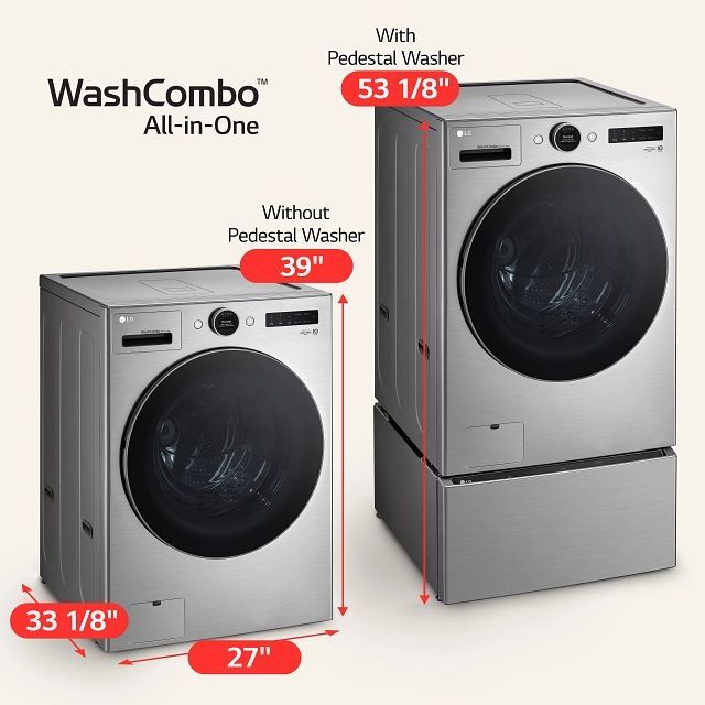 LG 5.0 Cu. Ft. Graphite Steel Washer Dryer Combo-11
