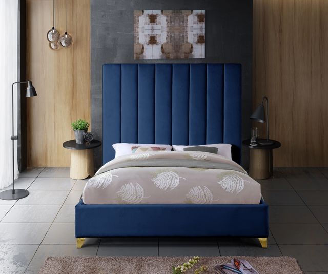 Meridian Furniture Via Navy Full Bed-2