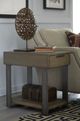 Hammary® Stella Umber Rectangular Chairside Table with Gray Frame-1