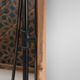 Powell® Gunther Natural Gun Metal Pipe Cheval Mirror-5