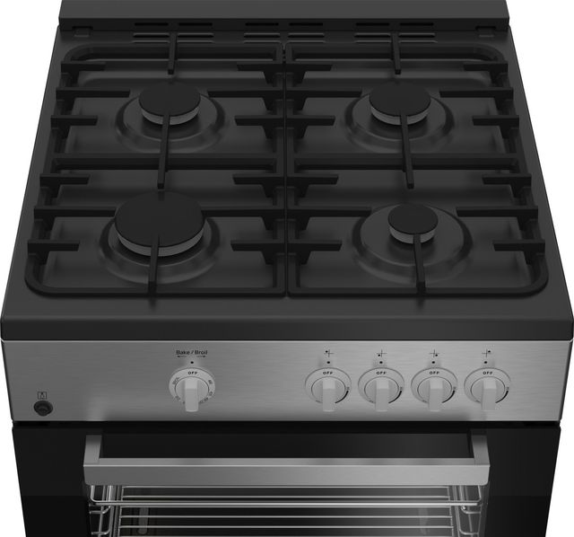 Beko 24" Stainless Steel Slide-In Gas Range-2